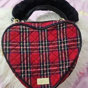 Betsey Johnson Heart Plaid Bag